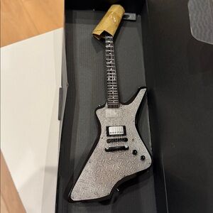 Minature James Hatfield diamond plate guitar see photos cute display piece